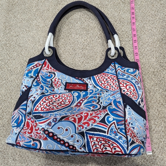 Vera Bradley Anchor Tote Seaside Collection Blue, Fast Shipping - Beach Bag Rope - Picture 2 of 7